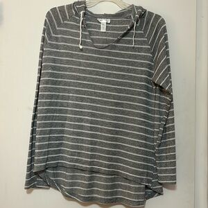 Light gray stripped hoodie